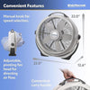 Lasko Wind Machine Floor Fan, 3 Speeds, Pivoting Head for Large Spaces, 20