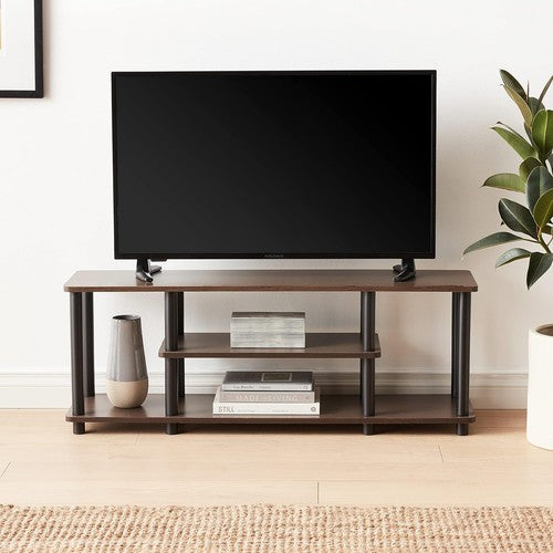 Furinno Turn-N-Tube No Tools 3-Tier TV Stand up to 50 Inch TV, round Tubes