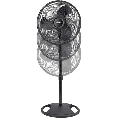 LASKO 16" 3-Speed, Quiet & Adjustable Oscillating Standing Fan