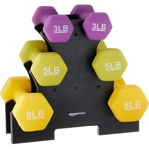 Amazon Basics Neoprene Coated Hex Shaped Dumbbells, Sold in Pairs