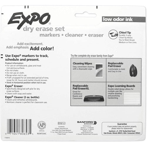 EXPO Low Odor Dry Erase Marker 6 Piece Set 