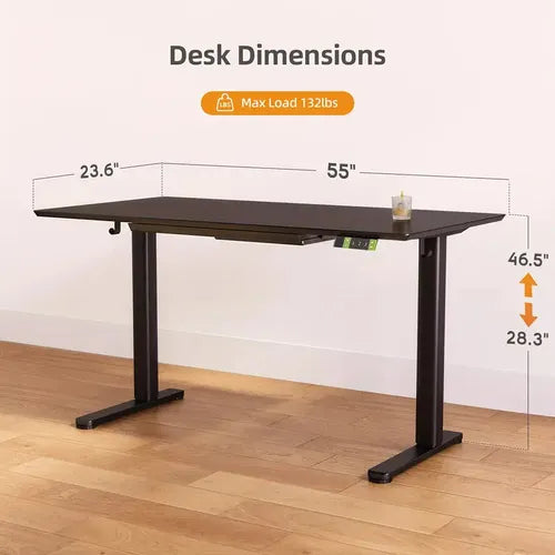 YDN Ultra-Thin Electric Standing Desk with Built-in Drawers