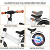 Toddler Balance Bike 12 Inch w/ Integrated Inflatable Wheel