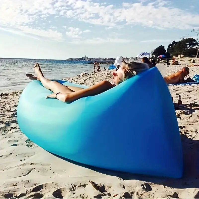 Inflatable Lounger Air Sofa Hammock - Portable, Waterproof & Leakproof