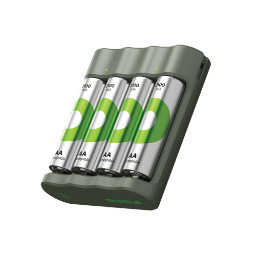 GP Recyko B441 USB Charger with 4 x AA Rechargeable Batteries 2,100 mAh