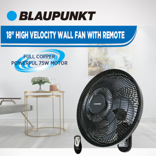 BLAUPUNKT 18" Wall-Mounted Fan w/ Remote