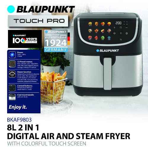 BLAUPUNKT 2-in-1 Air Fryer & Steamer