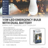 BLAUPUNKT 15w LED Rechargeable Light Bulb 990LM