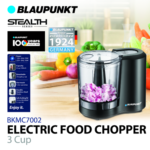 BLAUPUNKT 3-Cup Food Processor - 150w