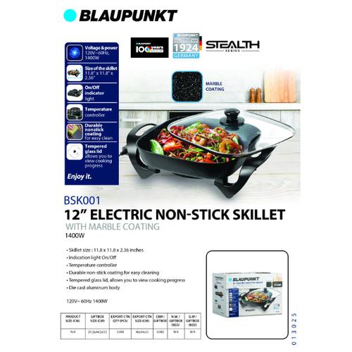 BLAUPUNKT 12" Electric Non-Stick Skillet