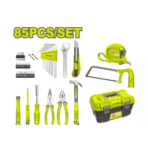 DYLLU 85 Pcs Hand Tools Set w/ Tool Box