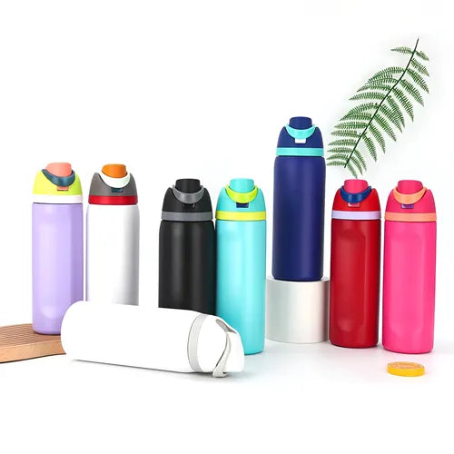 FreeSip 24oz-32oz Powder-Coated Portable Stainless Steel Sports Water Bottle