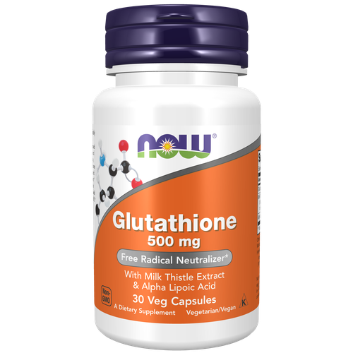 now glutathione with milk thistle 500 mg w/Milk and A.L.A 60 vcaps - Liver Now, Glutathione, 500 mg, Dietary