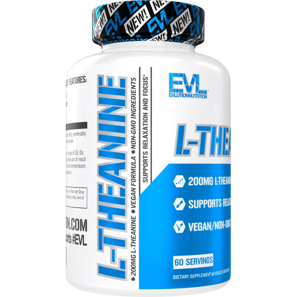 Evlution L-Theanine 200mg Capsules for Focus and Relaxation