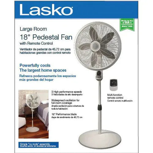 Lasko 18" Standing Fan w/ Remote