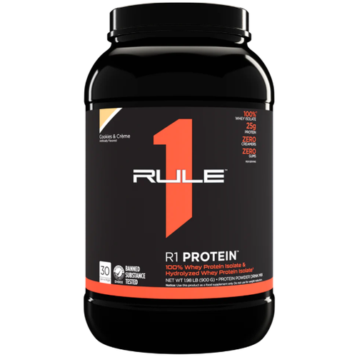 Rule 1 Protein 100% Whey Protein Isolate and Hydrolysate Whey Protein Isolate