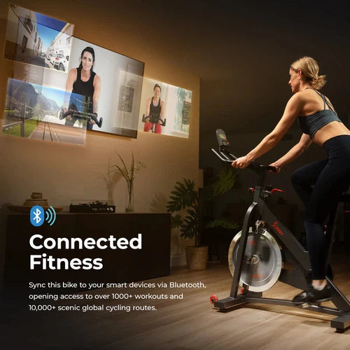 Sunny Health Fitness Smart Pro Belt Drive Indoor Cycling