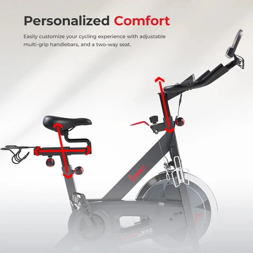 Sunny Health & Fitness Smart Pro Belt Drive Indoor Cycling Exercise Bike