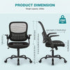 Ergonomic Comfort Chair - Mesh Swivel Office Chair w/ Lumbar Support & Flip-up Arms