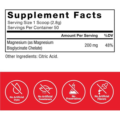 Force Factor Magnesium Glycinate Powder 200Mg, Support Sleep, Muscle Relaxation