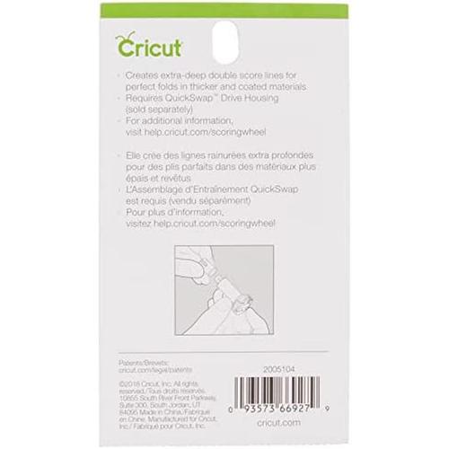 Cricut Double Scoring Wheel Replacement Tip, Silver