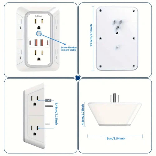 JcBlaon Compact 10 IN 1 Function Outlet Extender