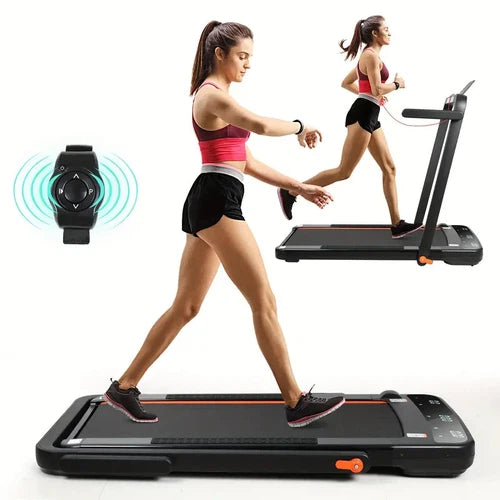 CEARTRY 2 in 1 Foldable Under Desk Treadmill, 300 lb Capacity