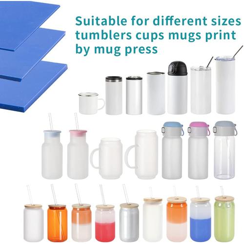 PYD Life Silicone Sublimation Mug Tumbler Wrap Insert for Mug Press (9.8" X 4.7")