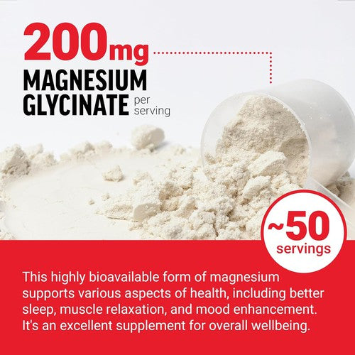 Force Factor Magnesium Glycinate Powder 200Mg, Support Sleep, Muscle Relaxation