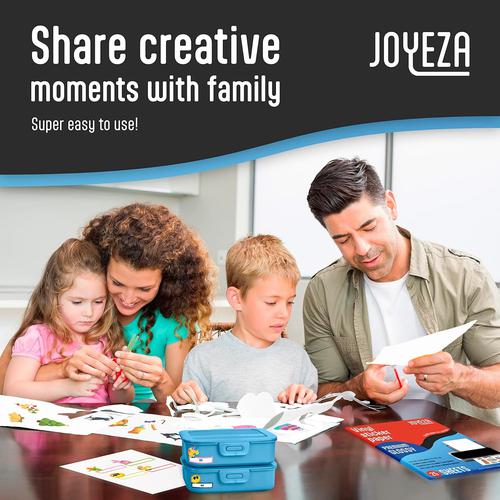 JOYEZA Premium Printable Vinyl Sticker Paper for Inkjet Printer - 25 Sheets Glossy White Waterproof, Dries Quickly Vivid Colors, Holds Ink Well - Inkjet & Laser Printer