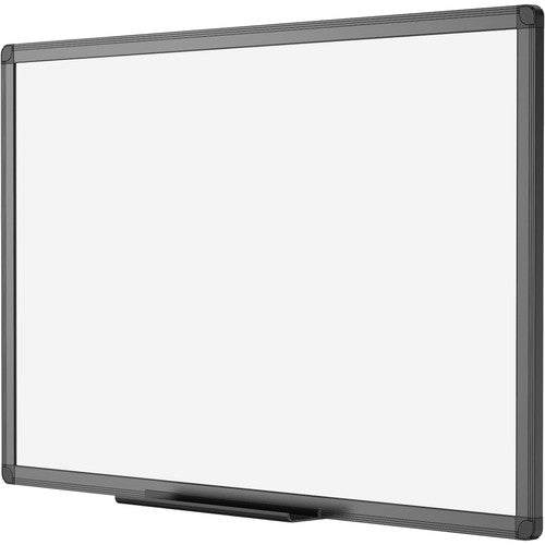 VIZ-PRO Magnetic Dry Erase White Board, 36 X 24 Inches, Black