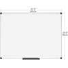 VIZ-PRO Magnetic Whiteboard/Dry Erase Board, 48 X 36 Inches, Silver