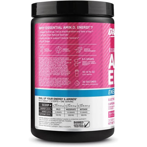 Optimum Nutrition Amino Energy Powder + Hydration, w/ BCAA, Electrolytes