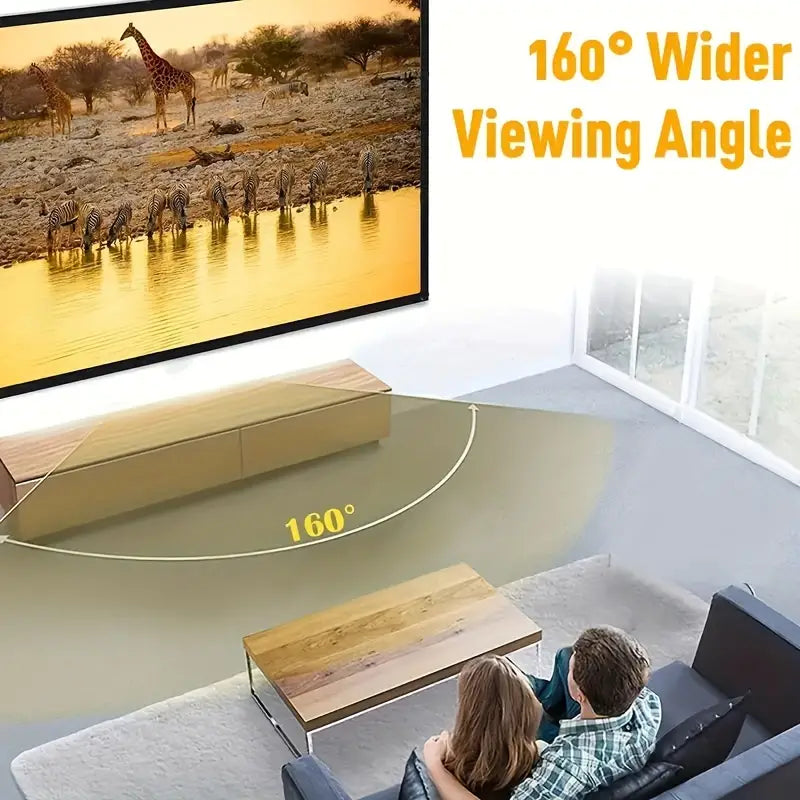 VISULAPEX 120 inch Projector Screen, 16:9, Foldable Anti-Crease, Washable