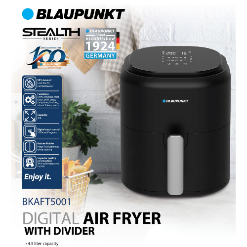 BLAUPUNKT 4.5L Air Fryer w/ Divider