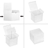 Xxcxpark 48 PCS White Gift Boxes 4X4X4 Inches, Decorative Party Favor Gift Packaging Box with Lid for DIY Crafting, Cube, Cupcake, Kraft Present Boxes for Birthday, Wedding, Anniversary