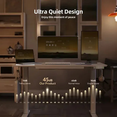 YDN Ultra-Thin Electric Standing Desk with Built-in Drawers