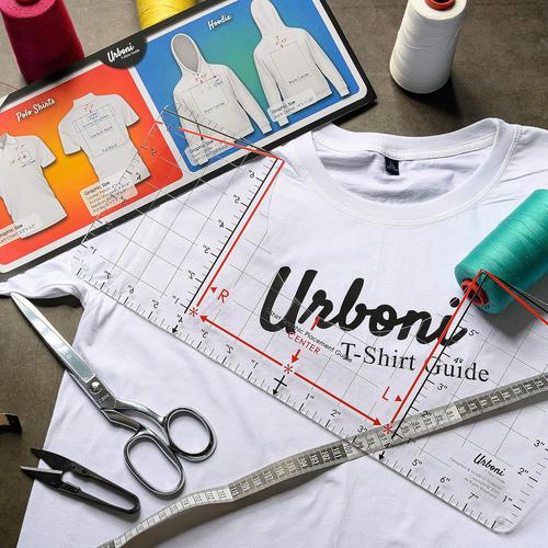 Urboni T-Shirt Ruler Guide for Vinyl Alignment, Shirt Measurement Tool