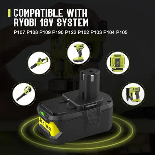 Compatible RYOBI 18V Battery Replacements for Ryobi ONE+