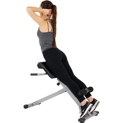 Sunny Health & Fitness Foldable Hyperextension Roman Chair w/ Back Extension