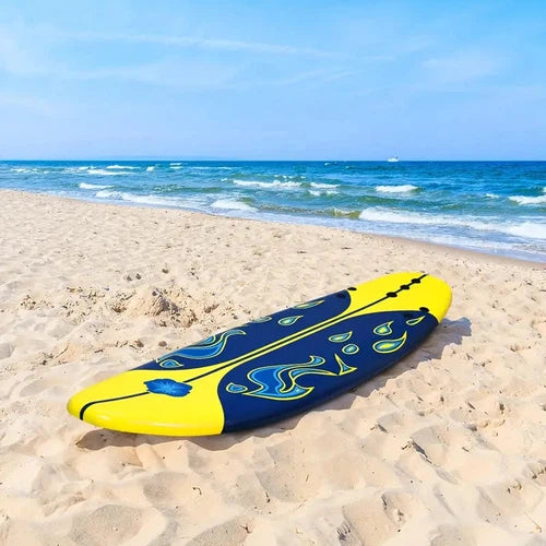 GYMAX Performance Surfboard w/ 3 Removable Fins & Safety Leash