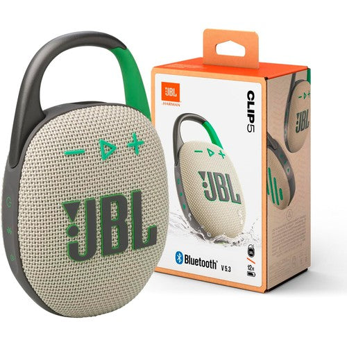 JBL Clip 5 - Ultra-Portable, Waterproof & Dustproof Bluetooth Speaker, Big Pro Sound with Punchy Bass, Integrated Carabiner, up to 12 Hours of Play, Made in Part with Recycled Materials (Black)