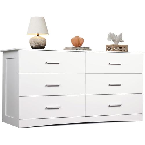 WLIVE 6 Drawer Modern Minimalist Chest of Drawers/Dresser