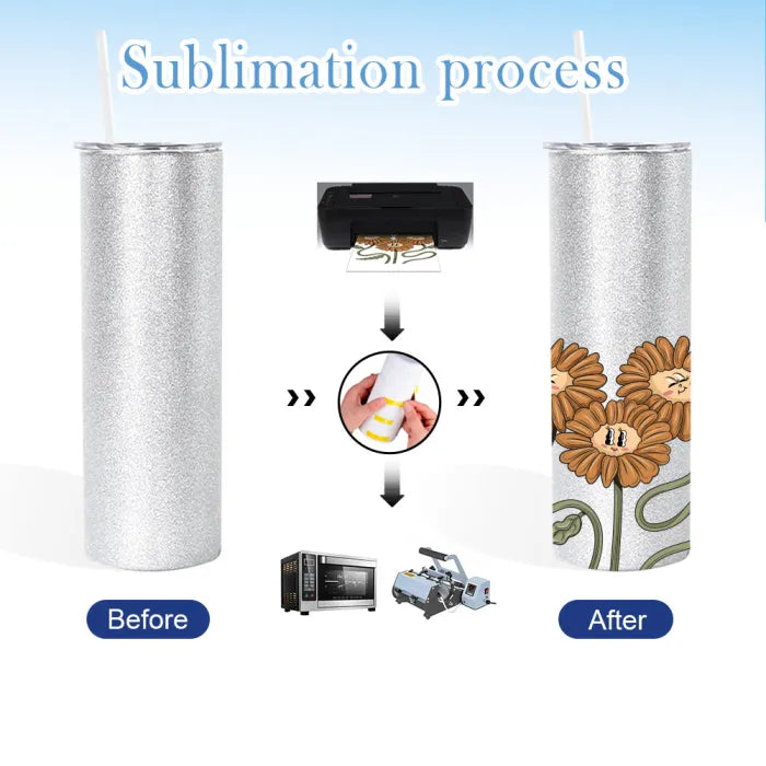 Sublimation Tumbler Glitter - Stainless Steel 20oz