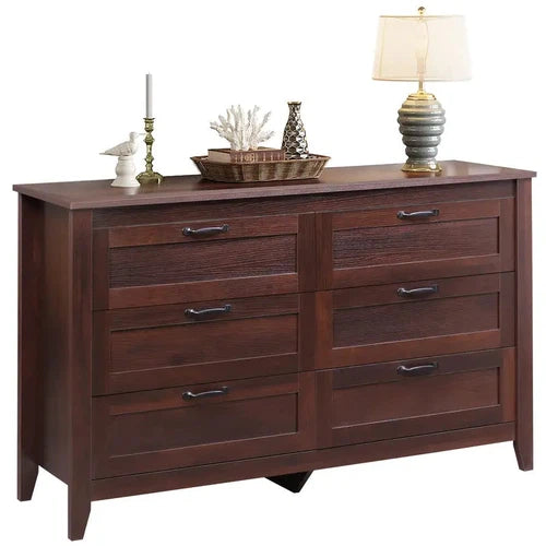 WLIVE 6 Drawer Retro Chest of Drawers