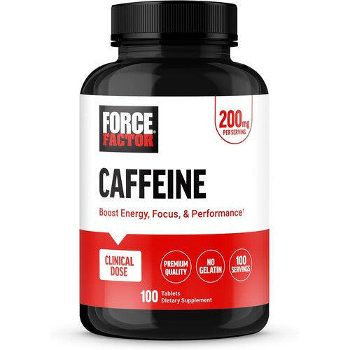 Force Factor Caffeine Pills 200Mg, Premium Quality Energy Supplement