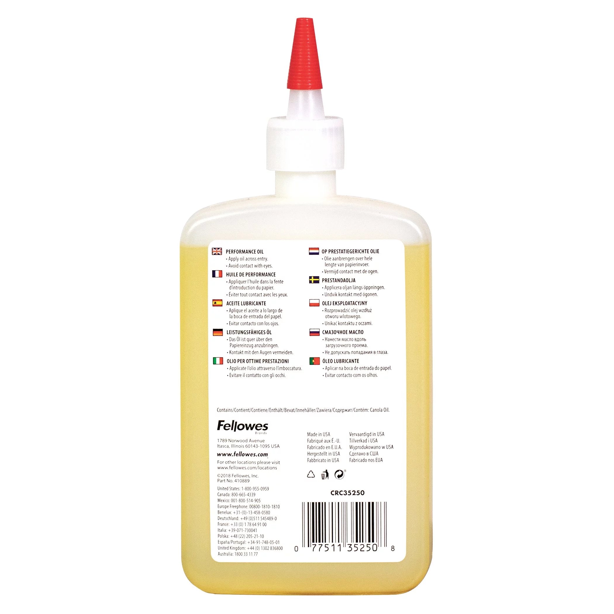 Fellowes Shredder Oil/Lubricant – 12 Oz. Bottle