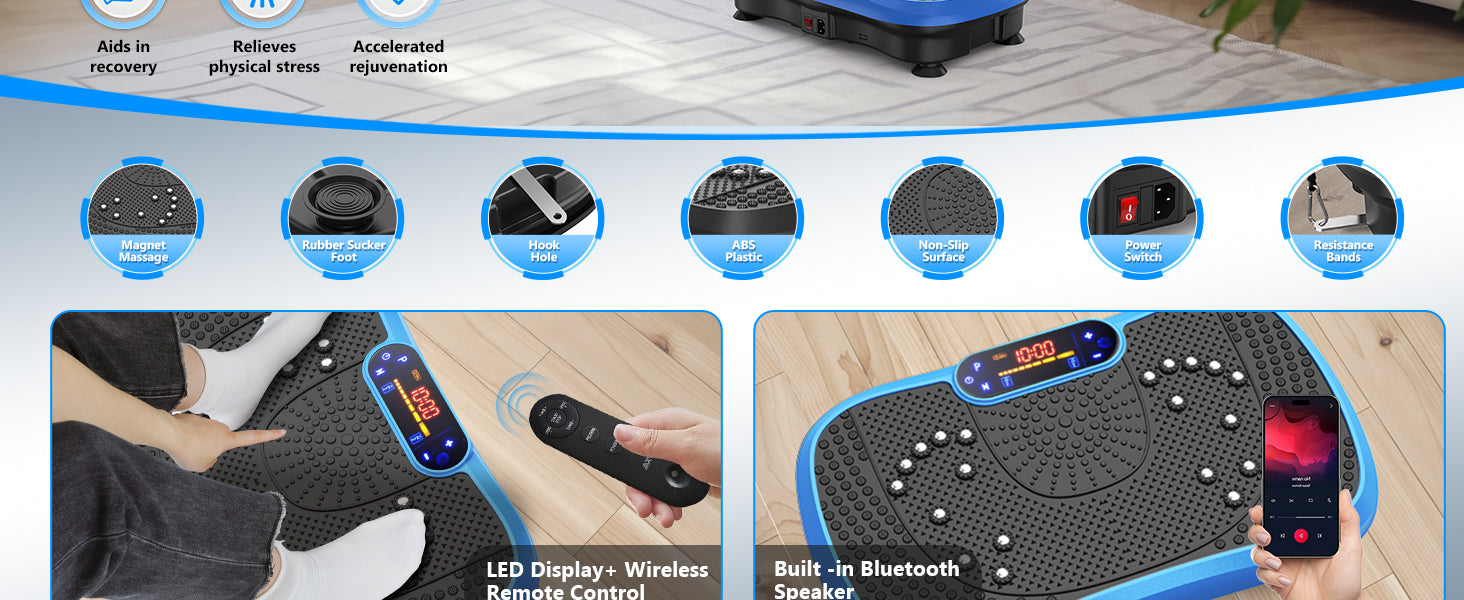 AXV Vibration Plate Fitness Platform - Lymphatic Drainage Machine for Weight Loss