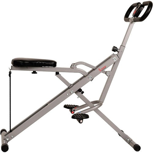 Sunny Health & Fitness Row-N-Ride Squat Assist Trainer, Glutes & Full Body Cardio