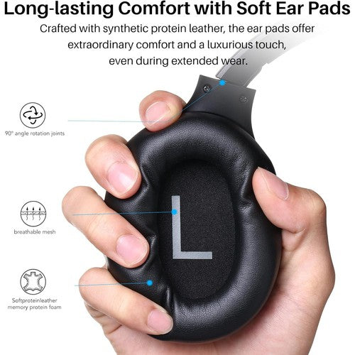 TOZO HT2 Wireless Noise Cancelling Headphones, 60H Playtime